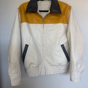 BDG Yellow and White Bomber Jacket